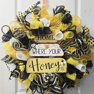 Bumble Bee Wreath "Home is Where Your Honey Is"
